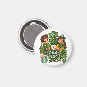 Imã Design de Amor por Plantas Fofas para Amantes de J