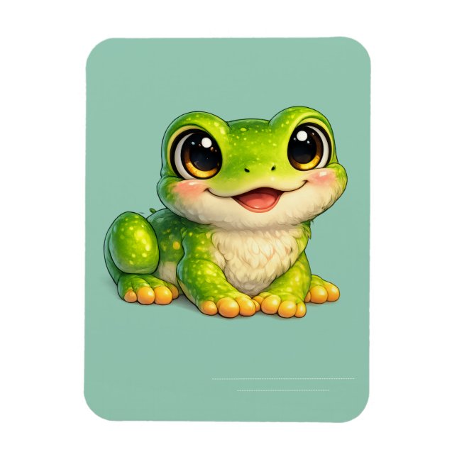 Ímã Design de Animal Kawaii de Rã com Olhos Grandes Fo (Vertical)