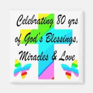 IMÃ DESIGN DE ANIVERSÁRIO DE 80 PESSOAL RELIGIOSO