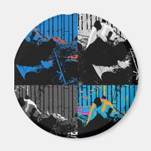 Imã Design de Arte Moderna Multipainel do Urso Panda