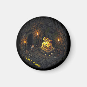 Imã Design de Arte Pixel de Masmorra de Fantasia com S