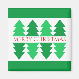 Imã Design de Árvore Verde Feliz de Natal