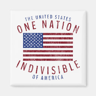 Imã Design de Bandeira Americana Indivisível de Uma N