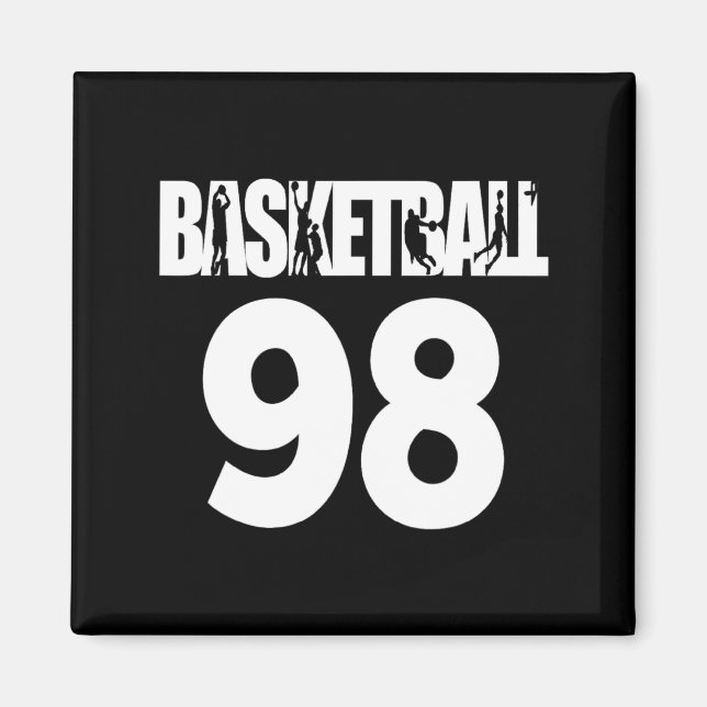 Imã Design de basquete favorito número 98 (Frente)
