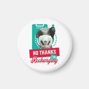 Imã Design de Bateria Social de Panda com Burnout Intr