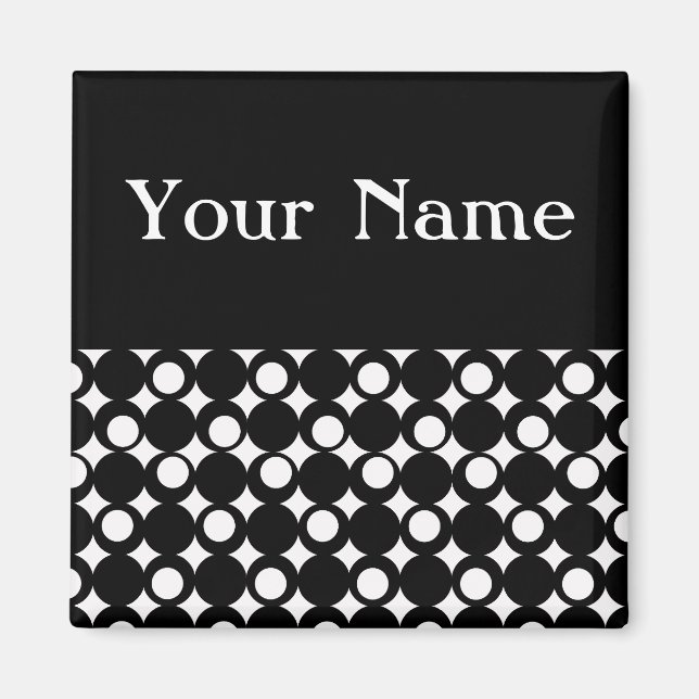 Imã Design de Bola de Mod Negro @ Emporio Moffa (Frente)