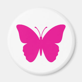 Imã Design de Borboleta Rosa Quente Redondo
