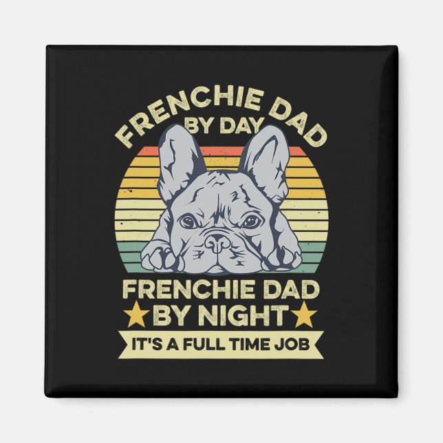 Imã Design de Bulldog Francês para Seu Pai Francês (Frente)