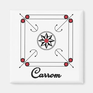 Imã design de caça retrô indiano do Conselho Carrom