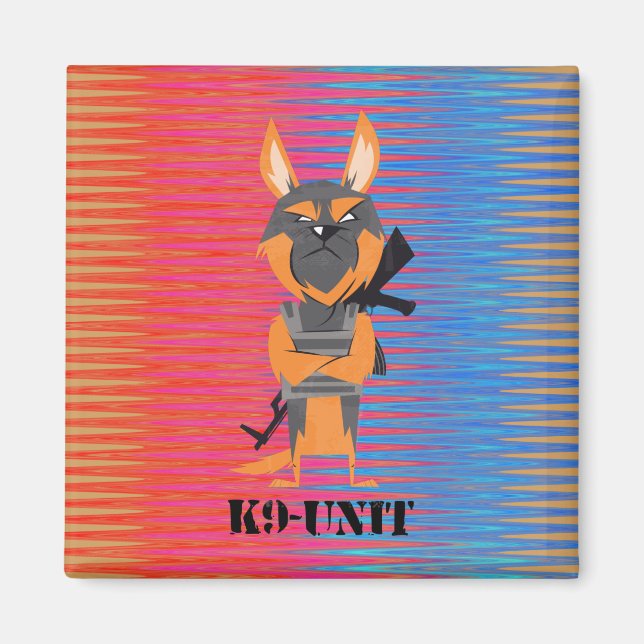 Imã Design de cachorro da unidade K9 de desenho animad (Frente)