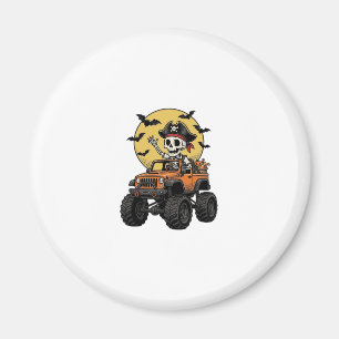 Imã Design de caminhão monstro de esqueleto pirata de 
