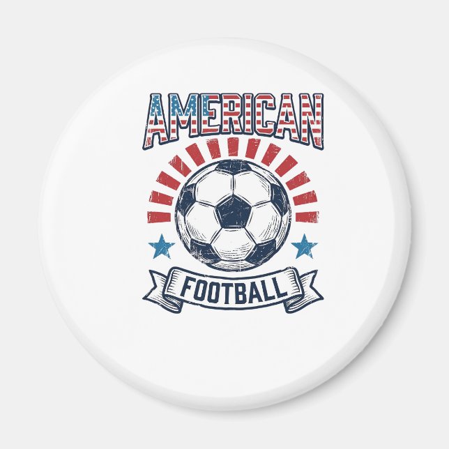 Imã Design de Camisa de Bola de Futebol Americano Vint (Frente)