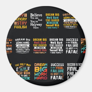 Imã Design de camisa motivadora