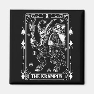 Imã Design de Carta de Tarot do Krampus Temporada de N