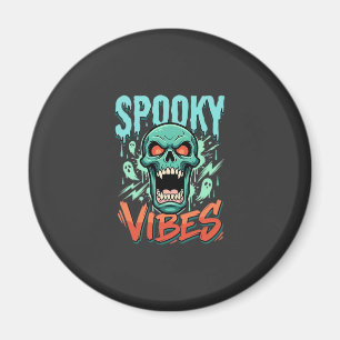 Imã Design de Caveira de Fantasma de Halloween Vibes A