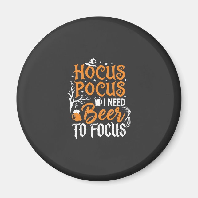 Imã Design de cerveja Hocus Pocus de Halloween_1 (Frente)