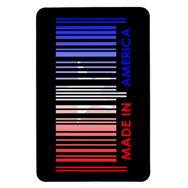 Ímã Design de Código de Bar das Cores de Sinalizador A (Vertical)