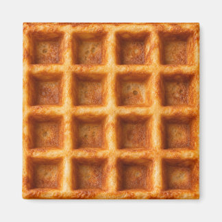 Imã Design de Comida de Waffle Quadrado Torrado Realis