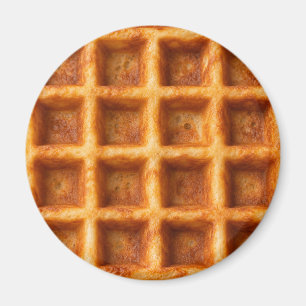 Imã Design de Comida de Waffle Torrado Realista