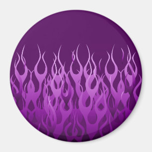 Imã Design de competência das chamas do roxo legal