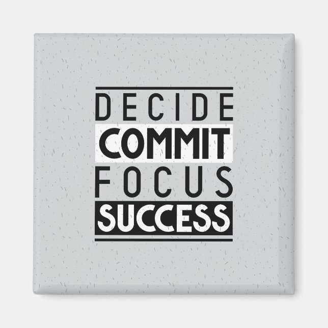 Imã Design de Cotação Motivacional para Achievers (Frente)