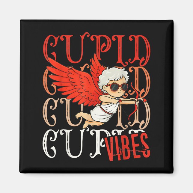 Imã Design de Cupido fofo de São Valentim para casais, (Frente)