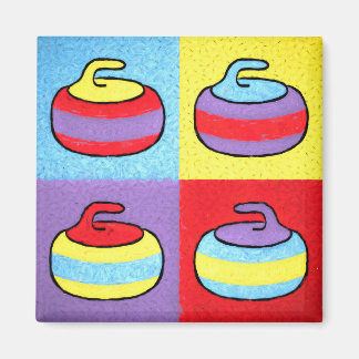 Imã Design de Curling que é Pop Art