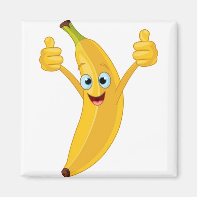 Imã Design de desenho animado de Banana (Frente)