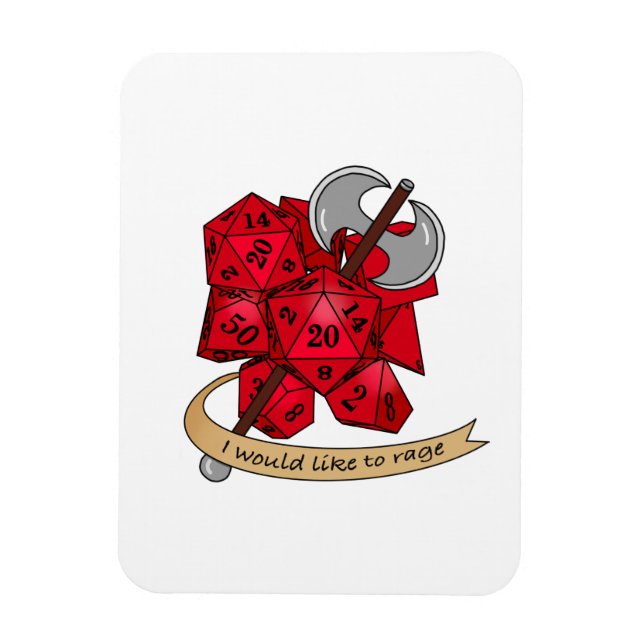 Ímã Design de Dice Barbary (Vertical)