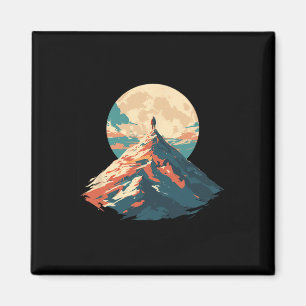 Imã Design de Escalada de Pico de Montanha Motivaciona