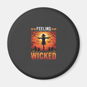 Imã Design de Espantalho de Halloween Sentindo-se Malv
