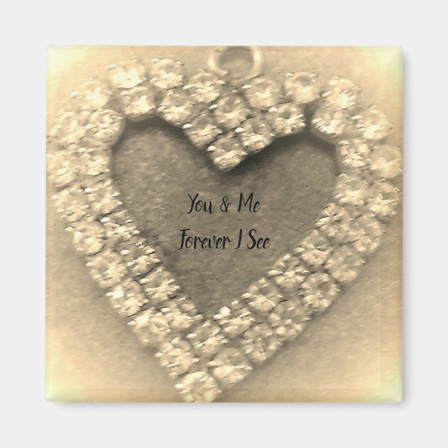 Imã Design DE ESTILO DE MAGNET ROMÂNTICO DE CASAMENTO (Frente)