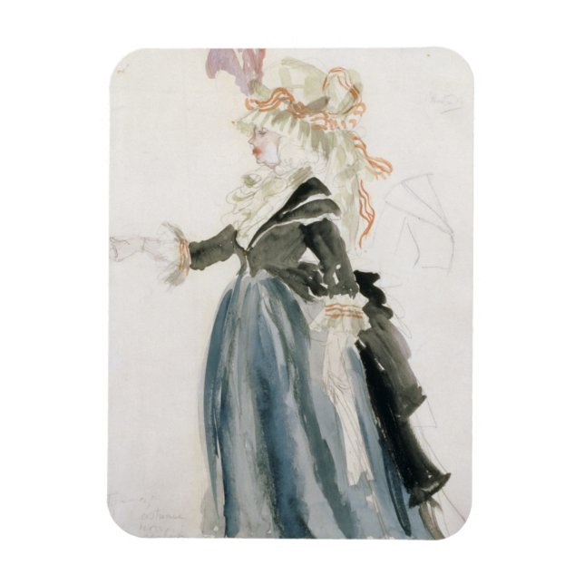 Ímã Design de fantasia de 'Misa Sert' como 'Une Dame d (Vertical)