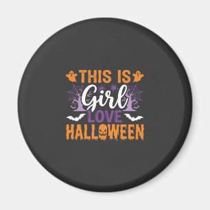 Imã Design de Fantasma de Halloween do Amor de Garota_