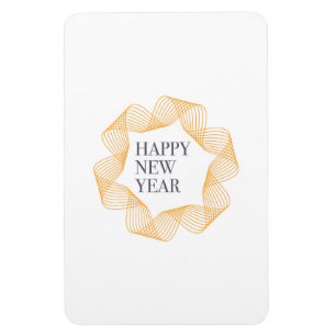 Ímã design de "Feliz ano novo" elegante e simples