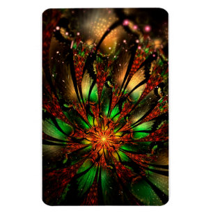 Ímã design de flor fractal abstrato.