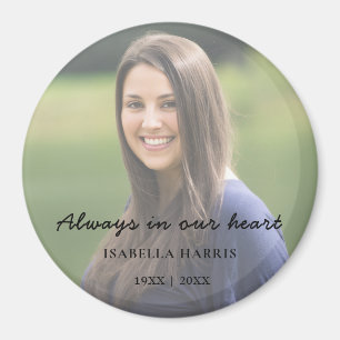 Imã Design de Foto Memorial Para Sempre em Nossos Cora