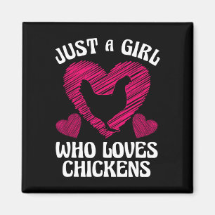 Imã Design de frango engraçado para meninas, crianças,