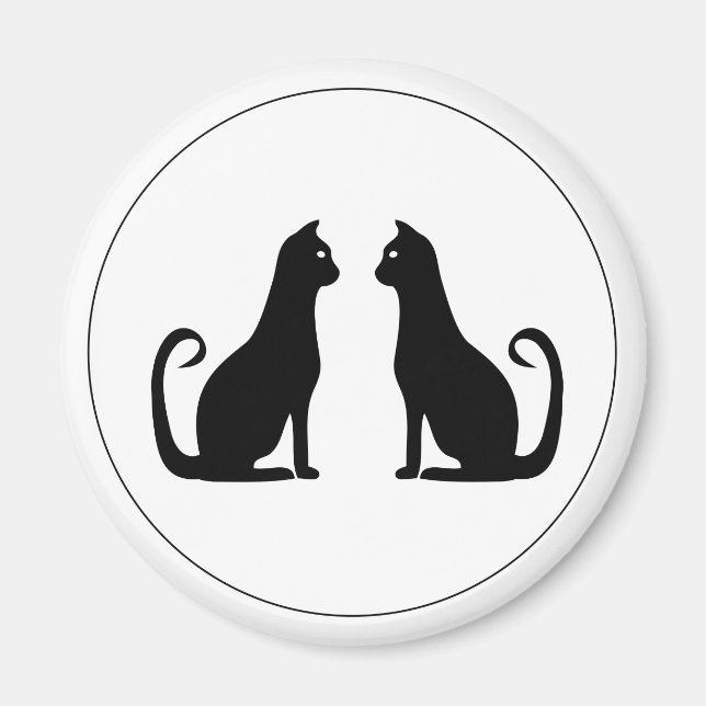 Imã Design de Gato Negro (Frente)
