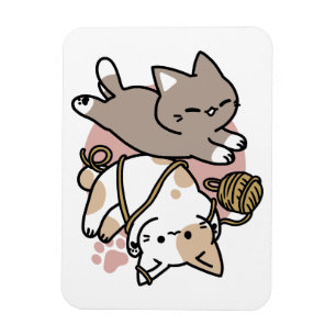 Ímã Design de Gatos Fofos e Divertidos – Arte Divertid