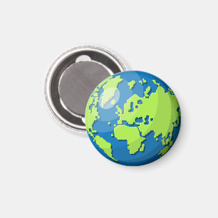 Imã Design de Globo 3D Realista Arte do Planeta Terra