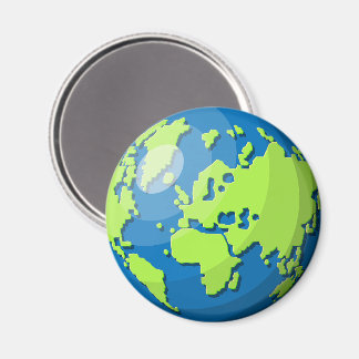 Imã Design de Globo 3D Realista Arte do Planeta Terra