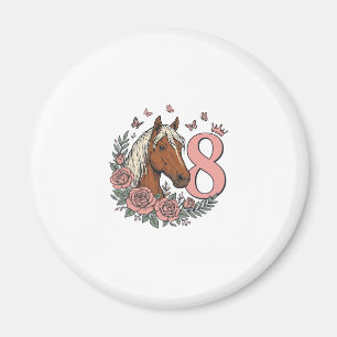 Imã Design de Gravura Floral Vintage para o 8º Anivers