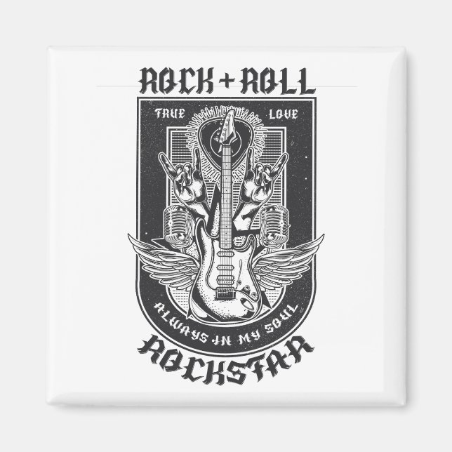 Imã Design de Guitar Rock (Frente)