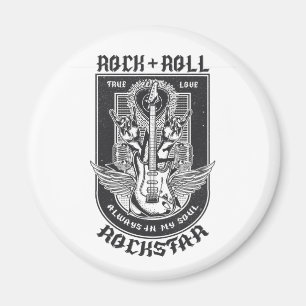 Imã Design de Guitar Rock