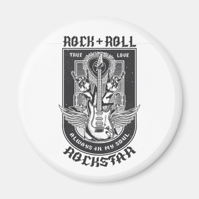 Imã Design de Guitar Rock (Frente)