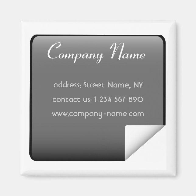 Imã Design de ímã comercial - Preto (Frente)