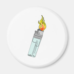 Imã Design de isqueiro e chama