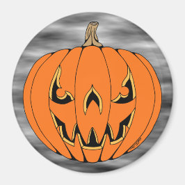Imã Design de Jack-o'-Lantern Assustador de Halloween