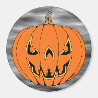 Imã Design de Jack-o'-Lantern Assustador de Halloween